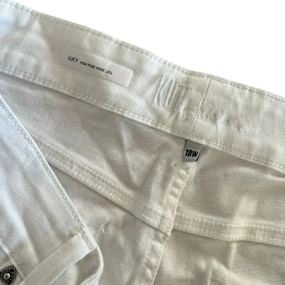 Kut from the Kloth White Lucy High Waist Wide Leg Jeans 18W - Picture 4 of 6